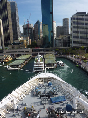 Ship bow and Sydney