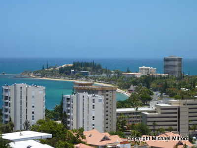 Noumea beach and resort view