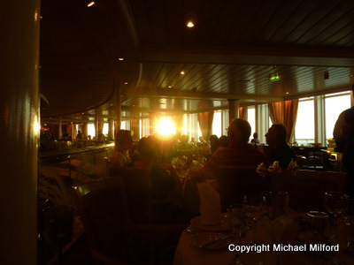 Sunset over dinner