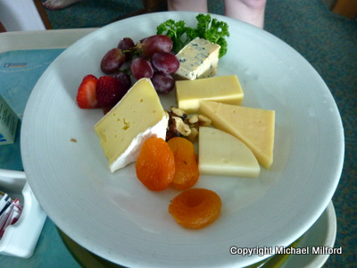 Room service cheese platter