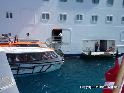 Tender loading at ship
