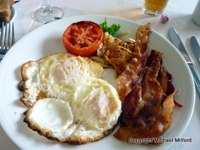 Fried eggs breakfast